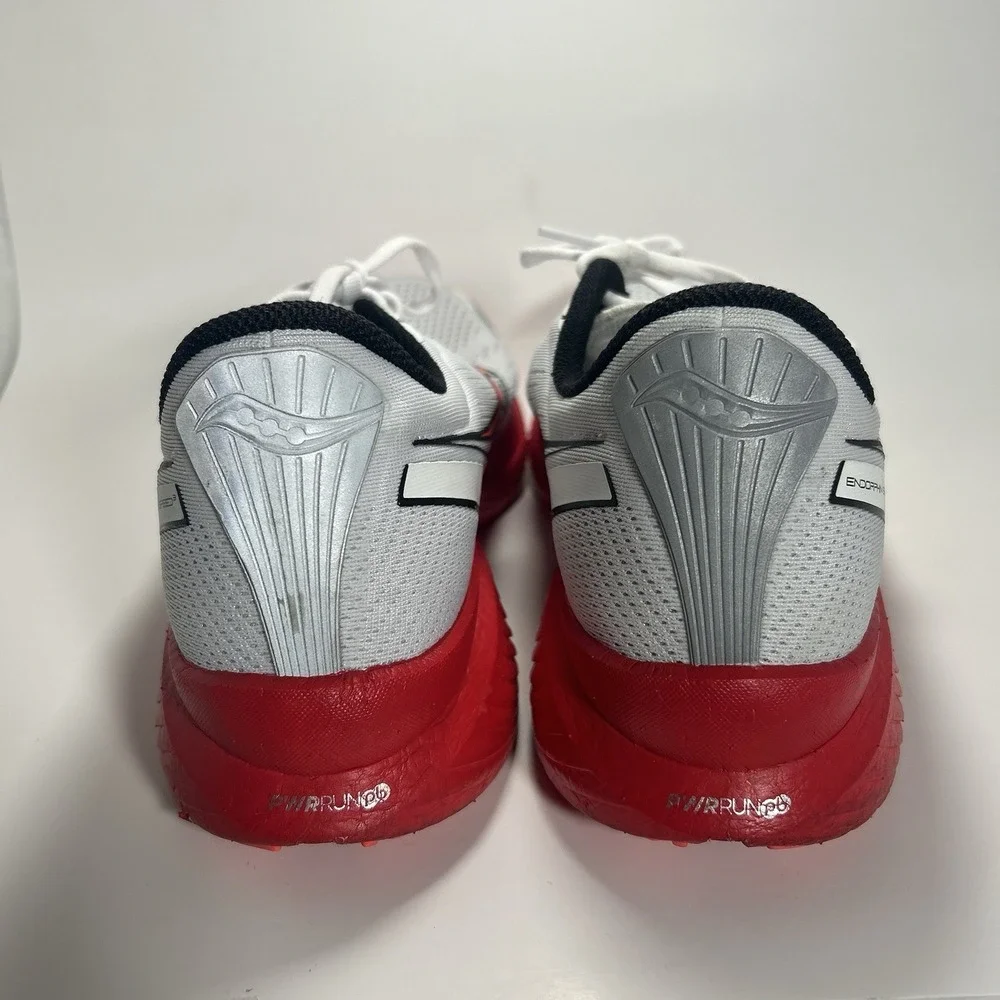 Mens Saucony Endorphin Speed 3 Running Shoes Size‎ 14 White Red No Insoles